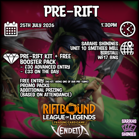 Riftbound: Vendetta - Pre Release Ticket (25/07/2026 @ 1:30pm) Free Or Paid