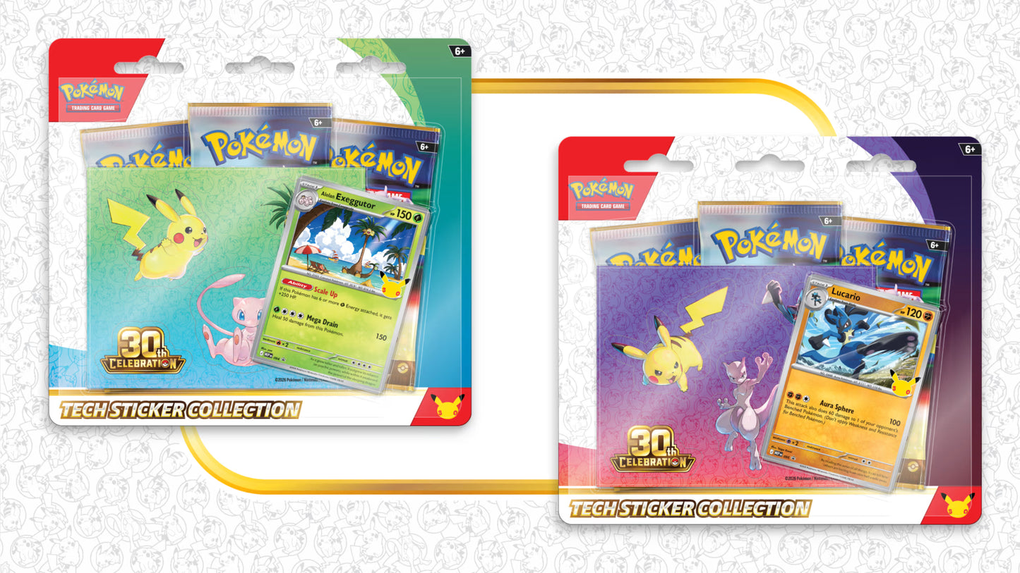 Pokémon - 30th Celebration Tech Sticker Collection